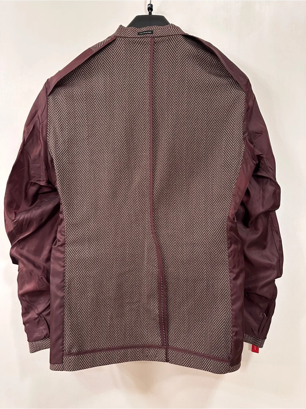 NWT JF Ferrar Blazer Sport Coat Burgundy Herringbone Men’s S (34/36 REG) $168
